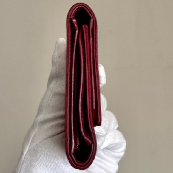 Prada Red Nylon Trifold Triangle Logo Wallet - Picture 8 of 10